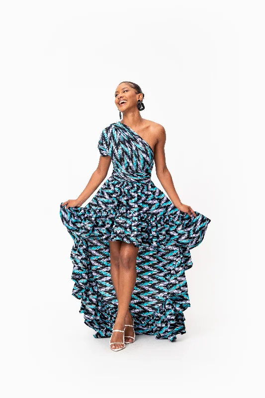 Epic Deals LINA African Print Hi-low Infinity Dress