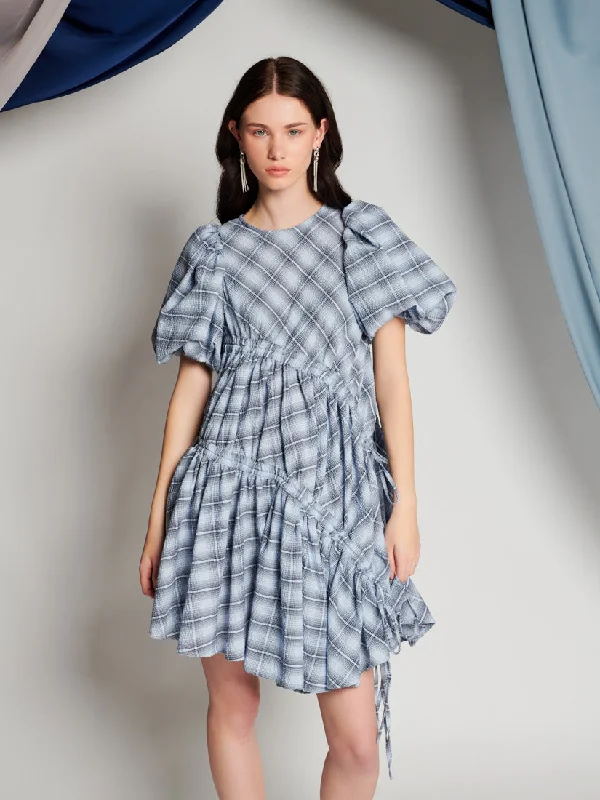 Year-End Sale Caitlin Check Mini Dress