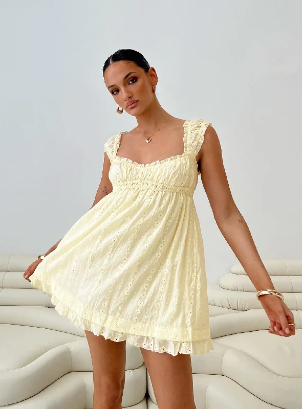 Buy Now Carlita Mini Dress Yellow Tall
