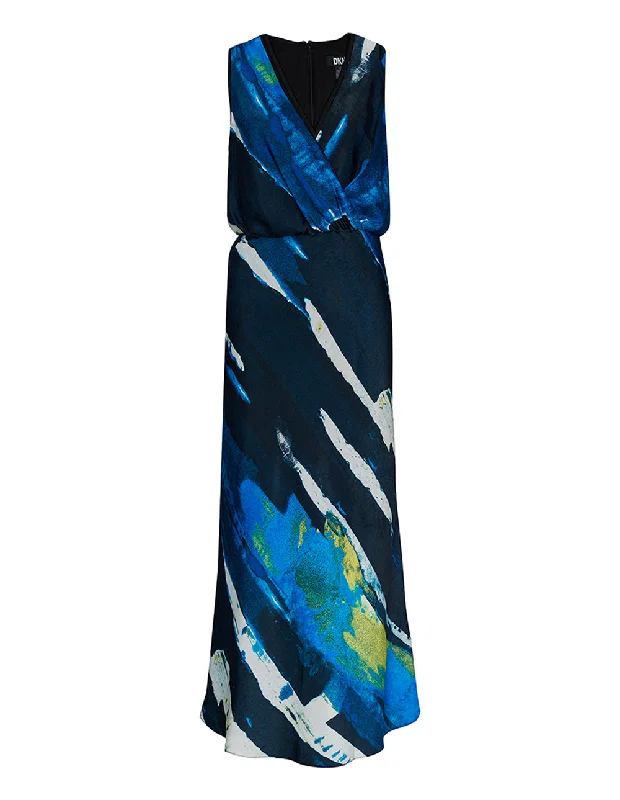 Fantastic Offers Printed Supple Satin With Stud Strap Midi Dress
