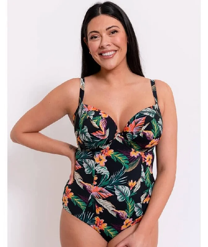 Massive Deals Curvy Kate Cuba Libre Padded Plunge Swimsuit - Print Mix