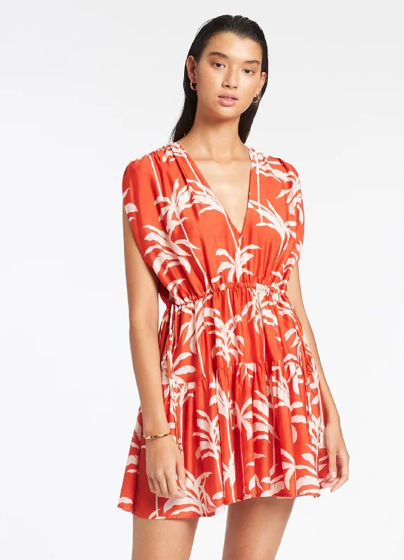 Palme Tiered Cover Up - Cherry