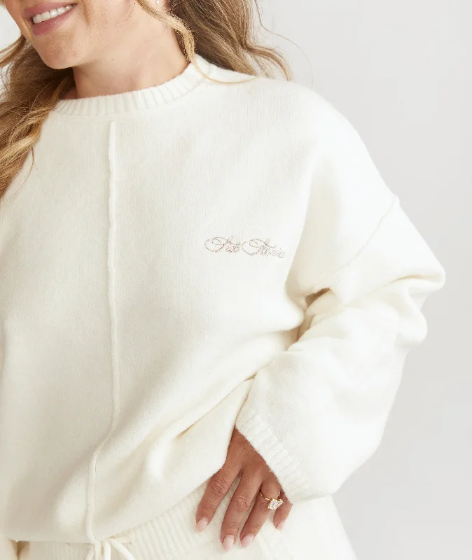 Midnight Sale Limited Edition Oversized Knit Jumper - Cream