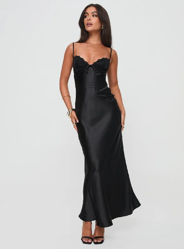 Lowest Price Fadyen Bias Cut Maxi Dress Black