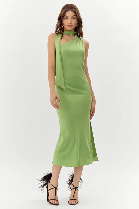 Exclusive Preview Saffron Halter Midi Dress