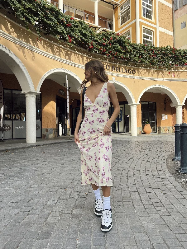 Special Price Nellie Midi Dress Yellow Floral