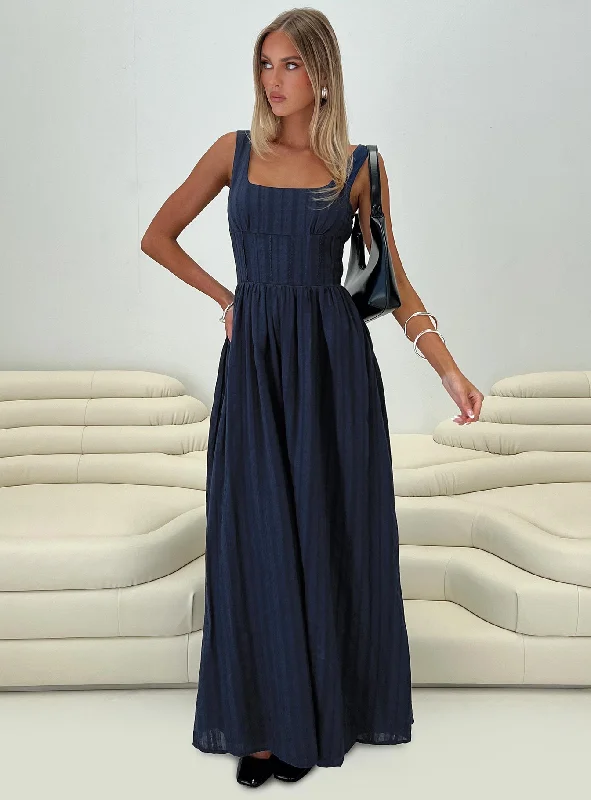 Savings Spectacular Lorinda Maxi Dress Navy