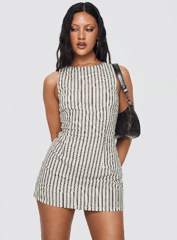 Unbeatable Prices Yumiko Romper Brown Stripe