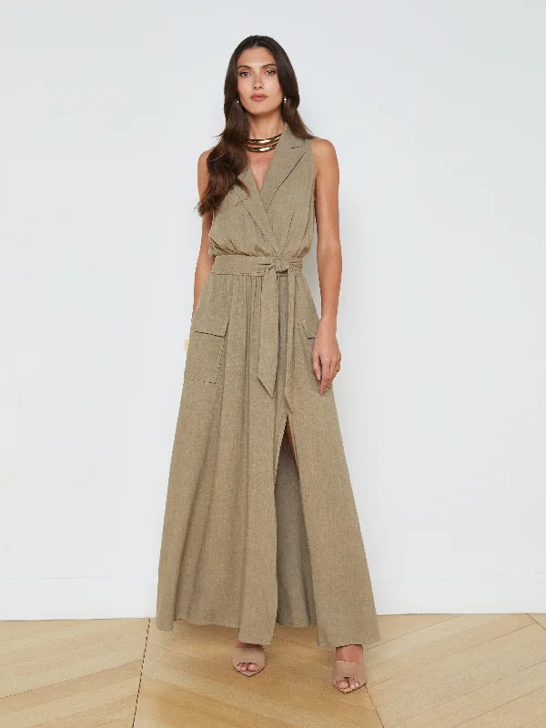 Extra Savings Mayer Linen-Blend Maxi Dress