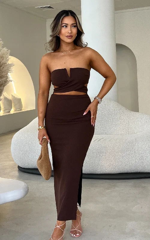 Final Markdown Marshall Midi Dress - Chocolate Brown