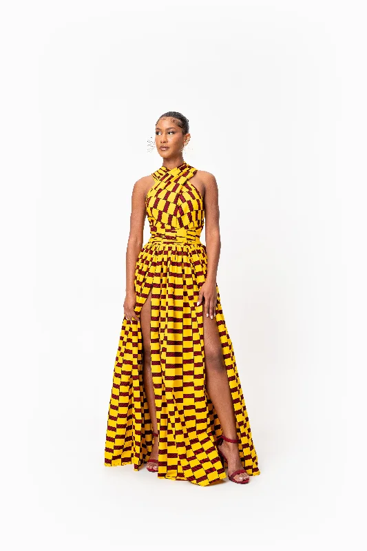 Bonus Savings TOYO African print Maxi Infinity dress