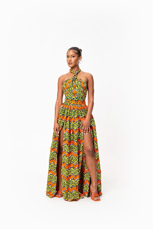Special Discount TANI African print Maxi Infinity dress