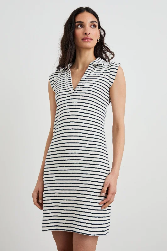 Can't Miss AMIRA DRESS - SAILOR STRIPE TERRY TOWEL
