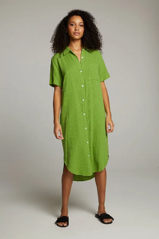 Savings Bonanza Sebastian Piquant Green Button Down