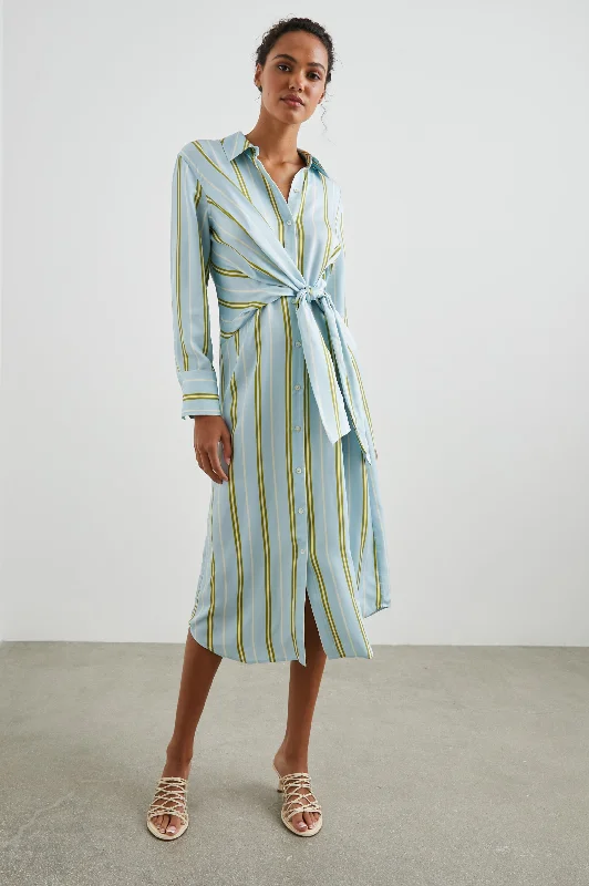 One-DAY Sale LACEY DRESS - HONEYDEW STRIPE