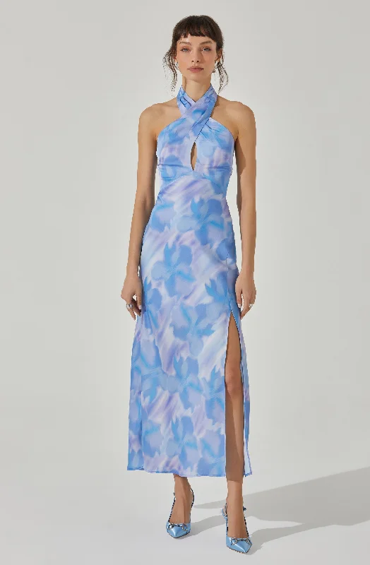 Fantastic Deals Marissa Halter Neck Midi Dress