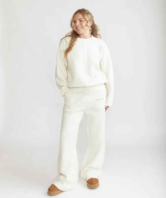 Lowest Price Limited Edition Relaxed Wide Leg Trousers - Cream