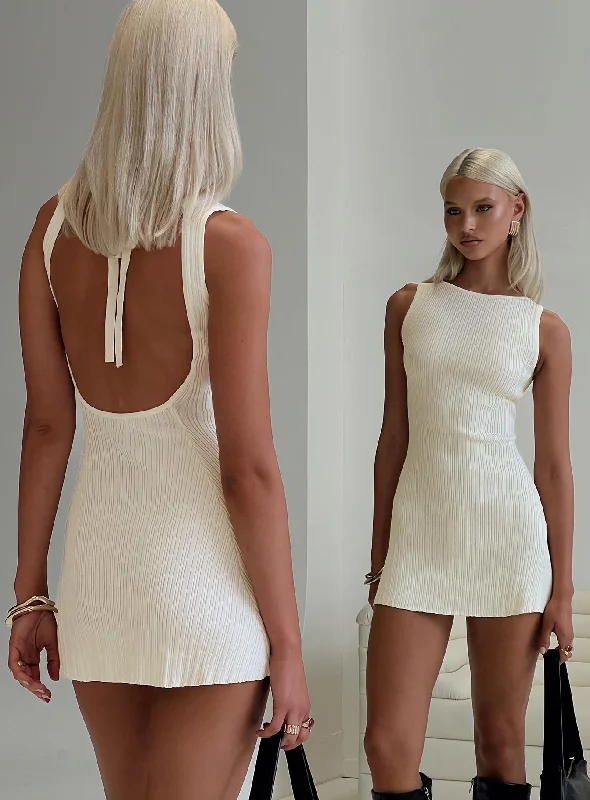 Daily Deals Mayok Mini Dress Cream Tall