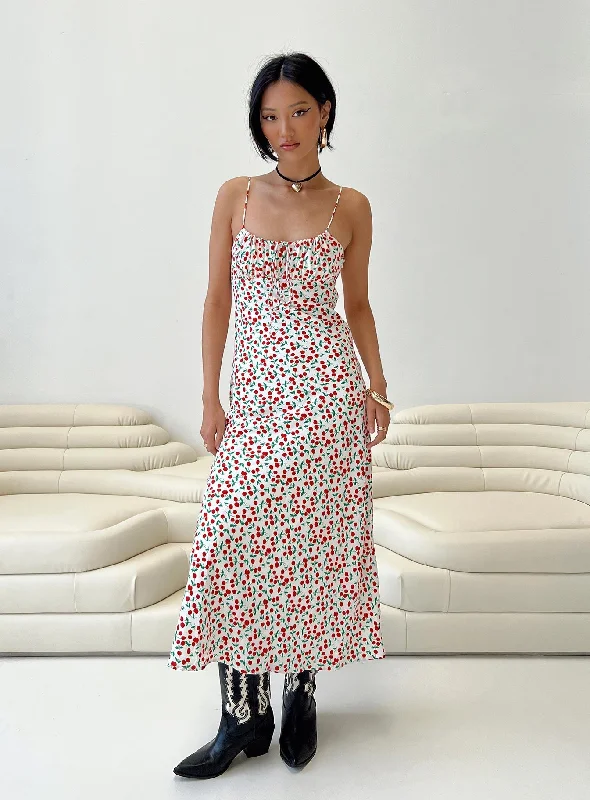 Weekend Deal Kaplan Midi Dress White / Red
