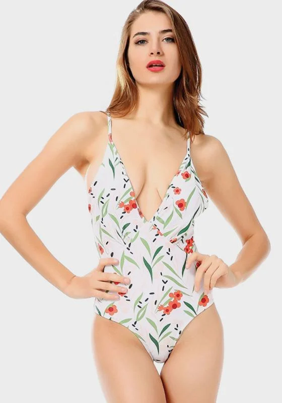 Special Promotion Nobi Printed V Neck Monokini