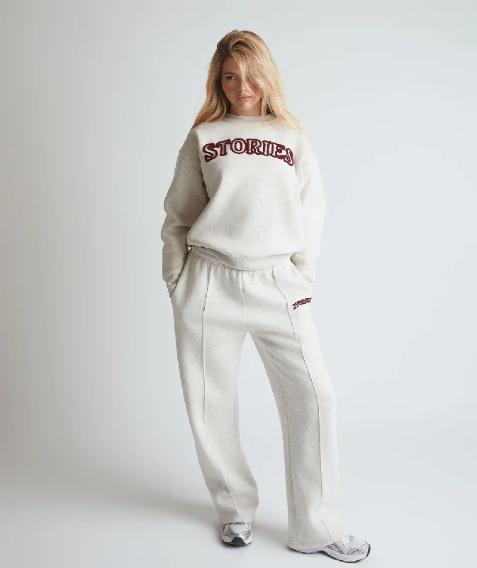 Markdown Madness Stories Sweatpants - Oatmeal Marl