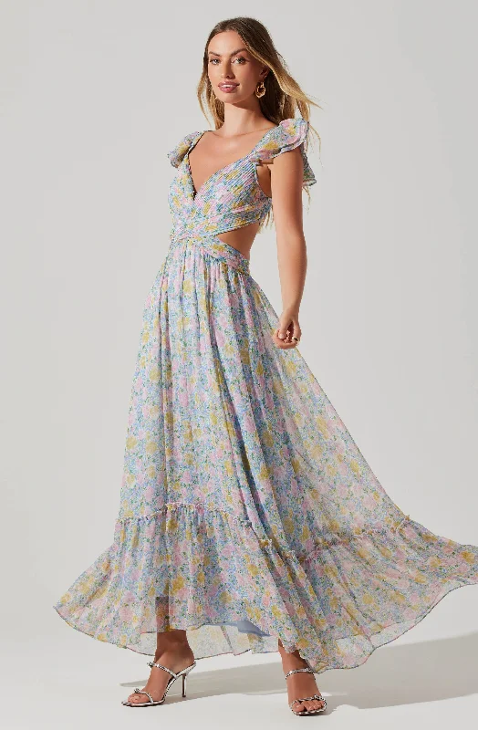 The Best Prices Primrose Floral Strappy Back Maxi Dress