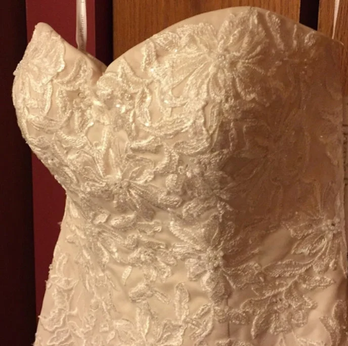 Limited Stock David's Bridal V3587 IVYCHAMP