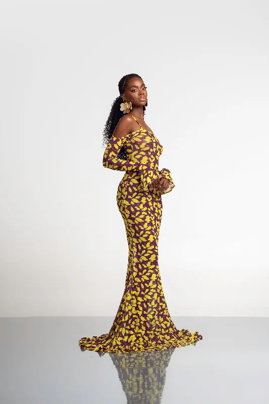 Deal of the Week SAKI OFF SHOULDER MAXI MESH DRESS