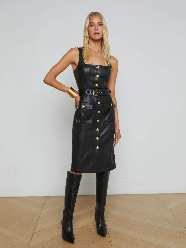 Don't Wait Idy Button-Front Dress