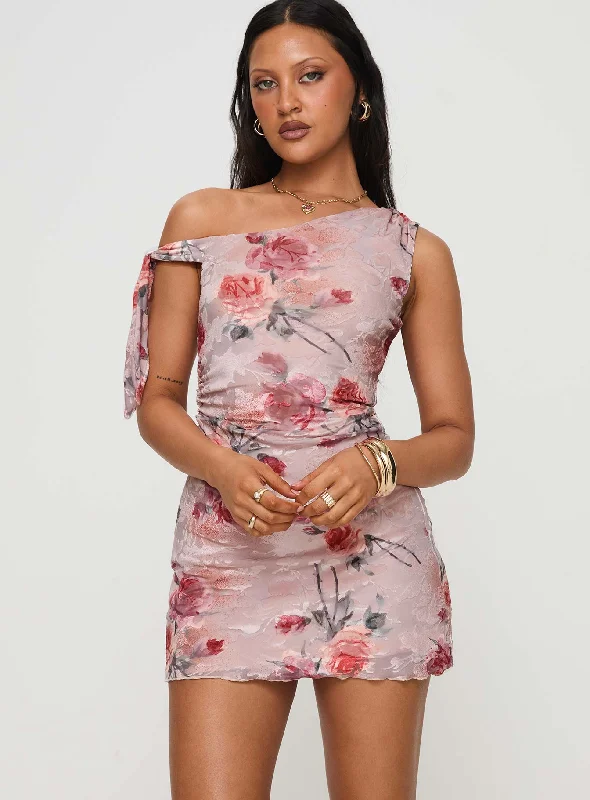 Bargain Prices Music Up Asymmetrical Mini Dress Multi