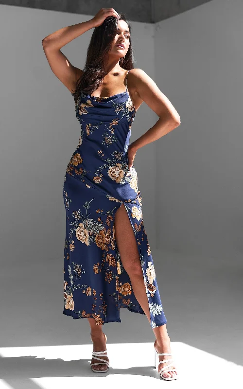 Special Price Mamacita Midi Dress - Navy Floral