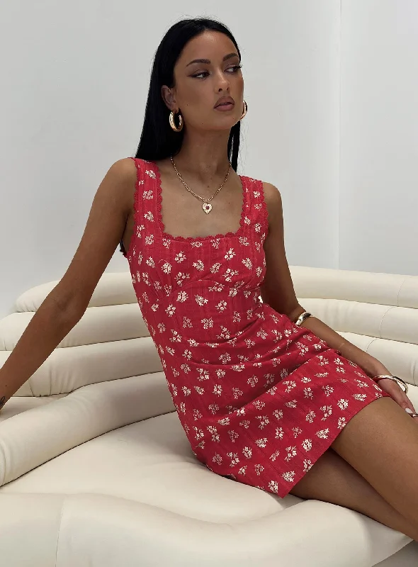 Today's Special Dasha Mini Dress Red Floral