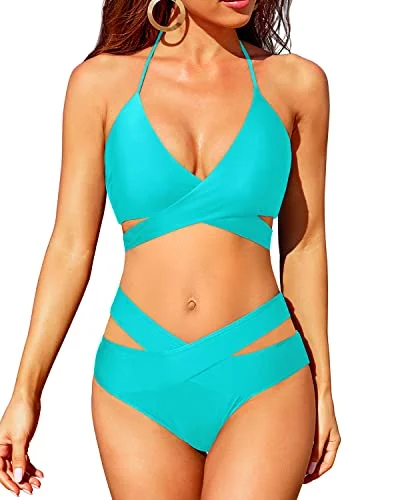 Women's High Waisted Push Up Bikini Sets Two Piece Swimsuit