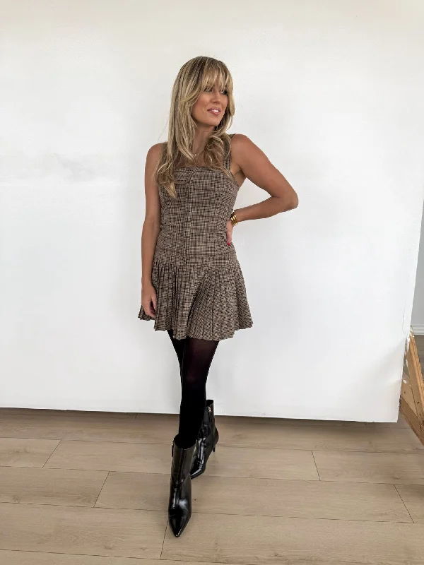 Reduced Prices Autumn Breeze Pleated Mini Dress