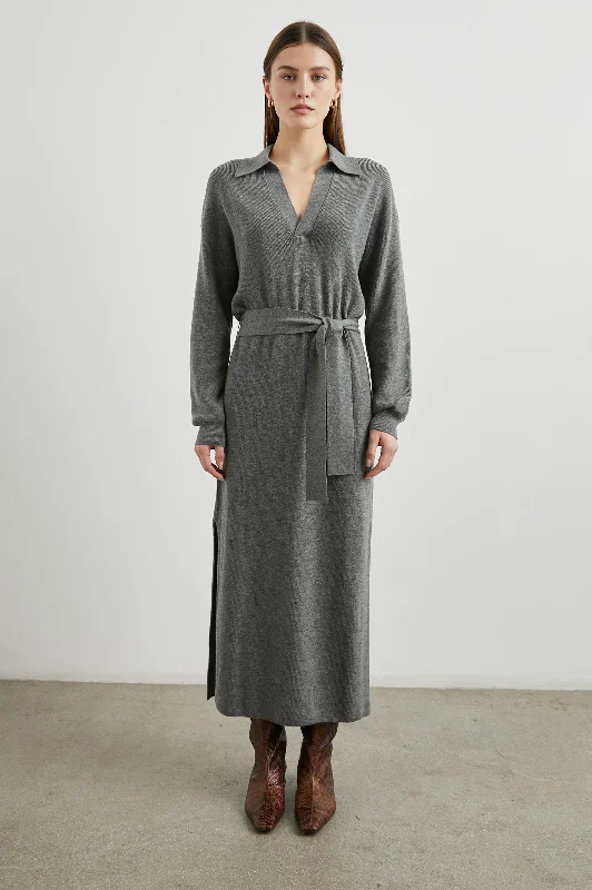 Major Savings DRU DRESS - HEATHER GREY