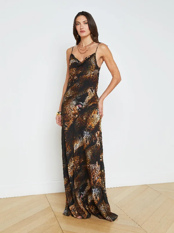 Instant Discount Christine Silk Leopard-Print Dress