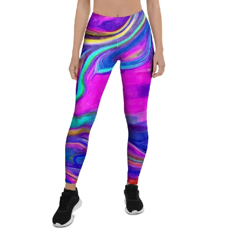Best Bargains Abstract Purple Women's Leggings
