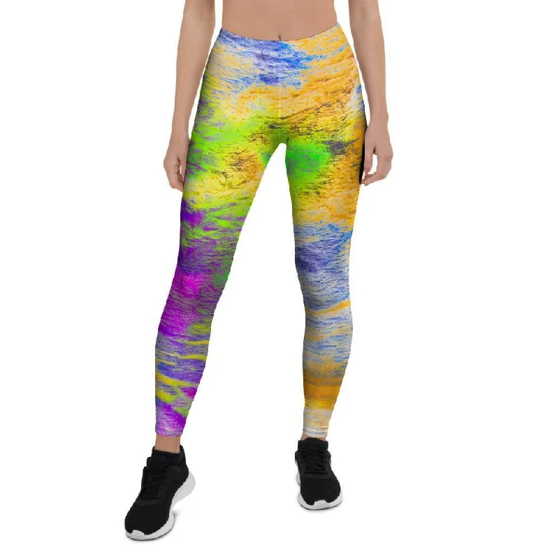 Act Fast Abstract Tie Dye Women's Leggings