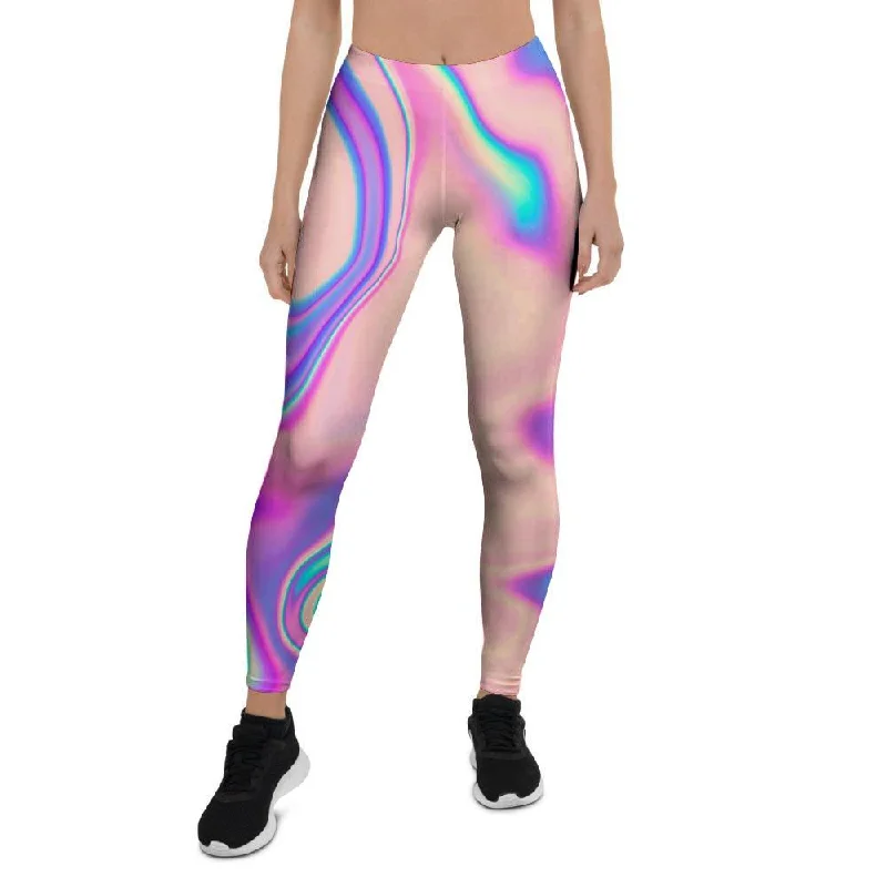 Savings Alert Abstract Trippy Holographic Women's Leggings