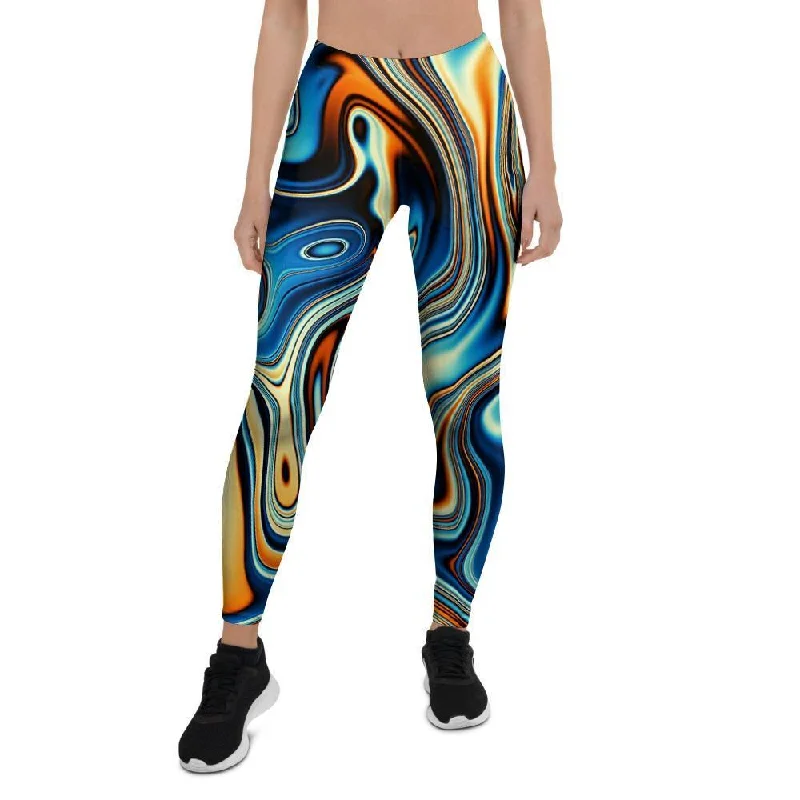 Savings Event Abstract Wavy Psychedelic Women's Leggings