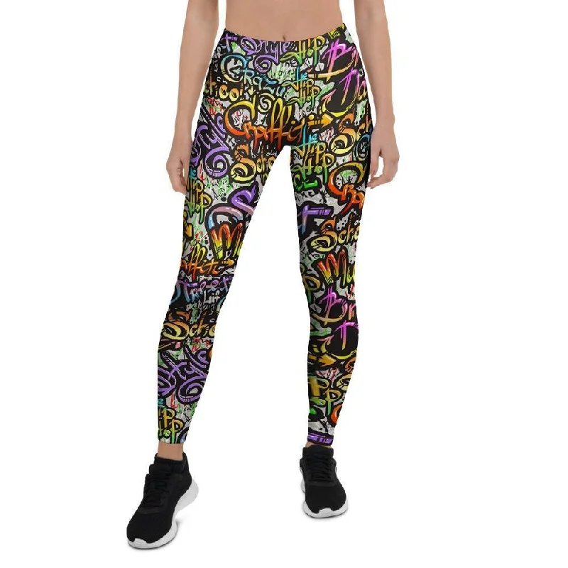 Deal Mania Airbrush Graffiti Print Women's Leggings