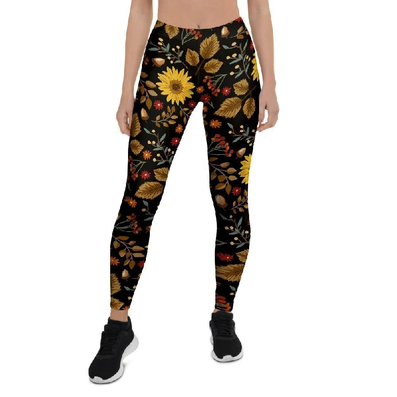 Price Meltdown Autumn Sunflower Women's Leggings
