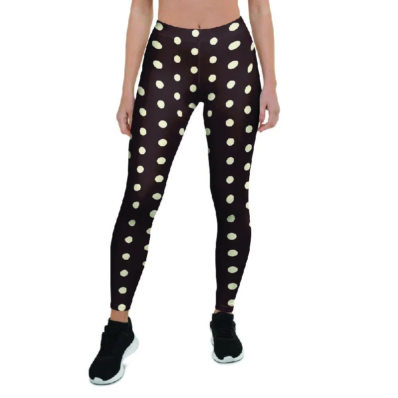 Black And White Tiniy Polka Dot Women's Leggings