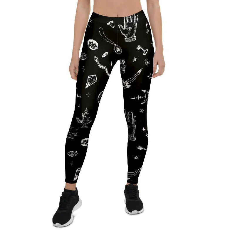 Black Gothic Witch Women's Leggings