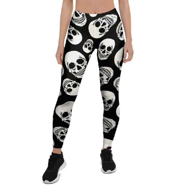 Black Skull Women's Leggings