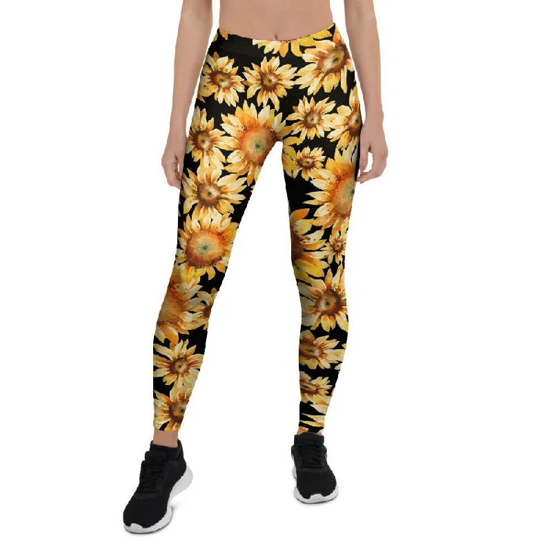 Black Sunflower Women's Leggings