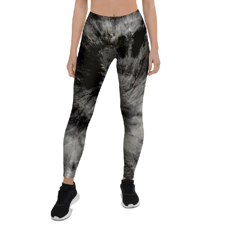 Black Tie Dye Women's Leggings