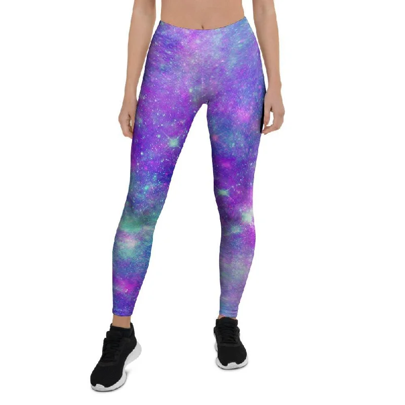 Blue And Pink Galaxy Space Women's Leggings