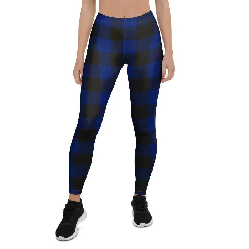 Blue Buffalo Plaid Women's Leggings