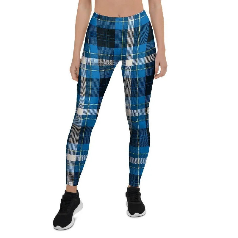 Blue Plaid Tartan Scottish Women's Leggings